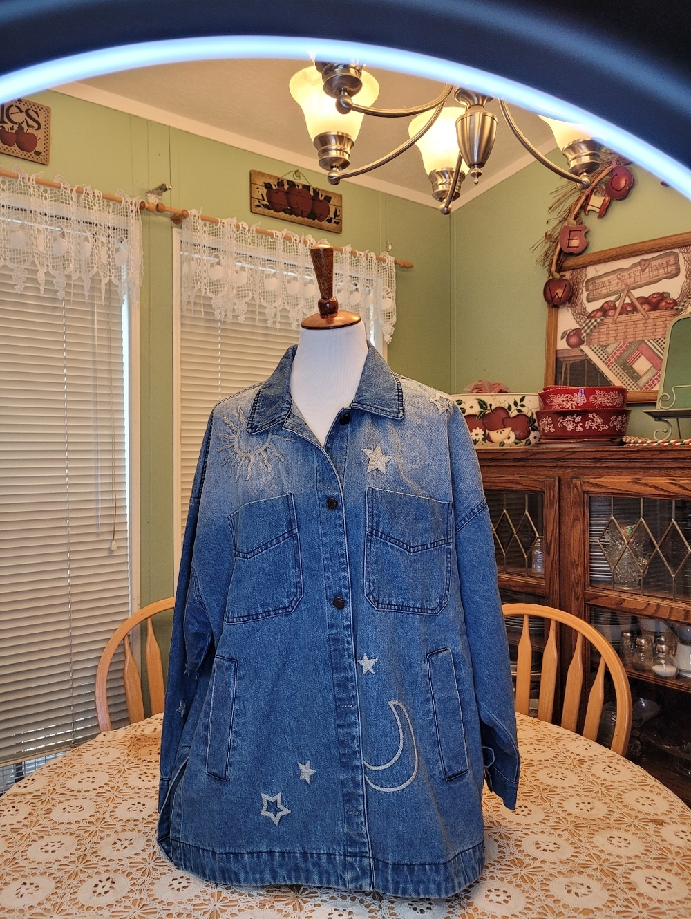 Blue Velvet Light Wash Denim Top Star Jacket